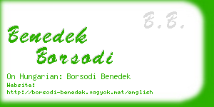 benedek borsodi business card